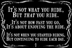 few marvelous BIKER quotes from Pavan's blog