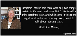 Franklin Death And Taxes Quote