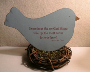 ... things - nursery decor or baby shower decoration - bird in nest