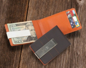 Engraved Groomsmen Gifts, Personalized Metro Leather Money Wallet Clip ...
