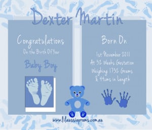 Quotes for Baby Boy Birth Announcement