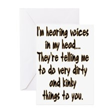 Voices in My Head Greeting Card for