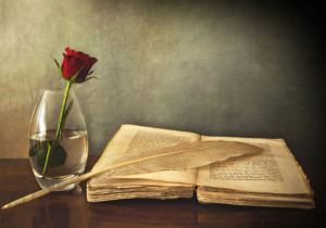 old books; books; Rose; flowers; red roses; goblet; petals; HD picture