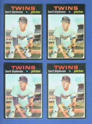 1971 Topps #.26 Bert Blyleven ROOKIE [#c] (Twins) Baseball cards value