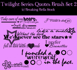 Twilight Love Quotes Bella Twilight quote brushes by