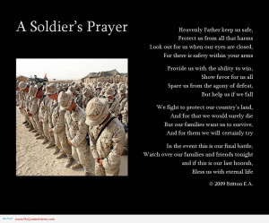 Soldier’s Prayer….