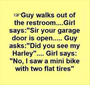 Guys walks out of the restroom Girl says 