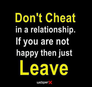 DON'T CHEAT IN RELATIONSHIP