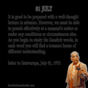 Srila Prabhupada Quotes For Month July 01