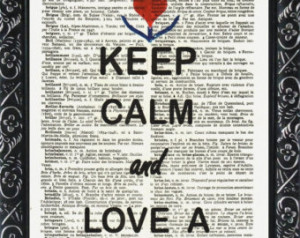 Custom order Keep calm print and lo ve a sailor on vintage french ...