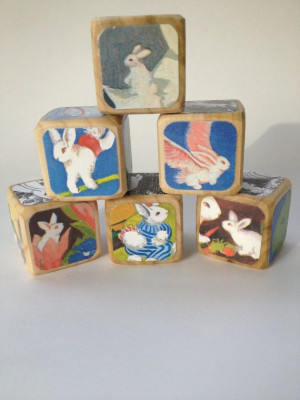 Runaway Bunny // Childrens Book Blocks // by StorybookBlocks, $26.00