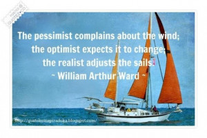 The pessimist optimist and realist quote