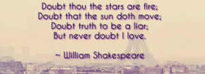 Doubt Famous William Shakespeare Quotes