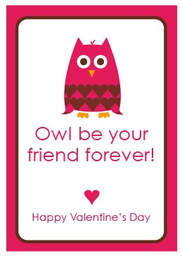 Owl Be Your Friend Valentine’s Printables by Living Locurto