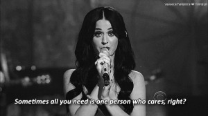 Sometimes all you need is one person who cares