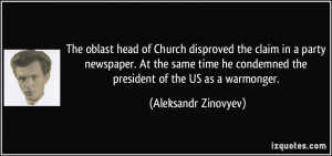 The oblast head of Church disproved the claim in a party newspaper. At ...