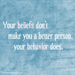 Beliefs vs. behavior