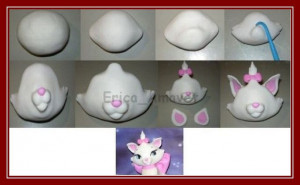 Cat Fondant, Polymer Clay Disney Character, Diy Disney Polymer Clay ...