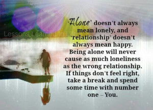 Alone, but not lonely