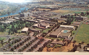 Vintage postcard of CSUS, circa 1968. And I quote “ Sacramento State ...