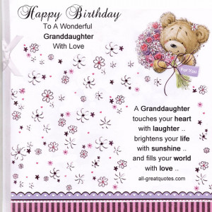 Click For All Free Birthday Cards For Your Granddaughter