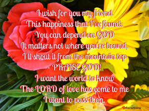 ... know the lord of love has come to me i want to pass it on pass it on