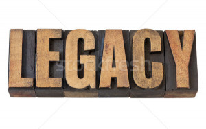 Stock photo : legacy - isolated word in vintage letterpress wood type