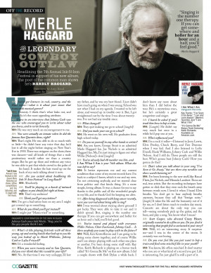 Talking with Merle Haggard, Singing Till Your Dizzy and Office ...