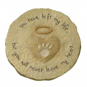 Pet Memorial Heart Halo Stepping Stone