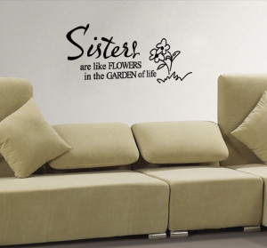 ... Sisters-Flowers-decoration-home-decoration-wall-art-decals-quote