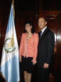 Jerry Weller with his wife Guatemalan Congresswoman Zury Rios Montt