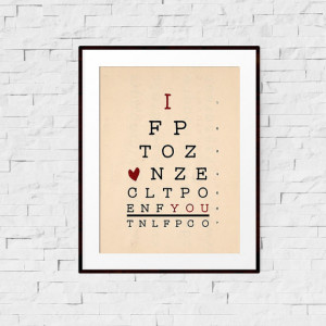... Eye Chart Print, Love Print, Love Printable, Love Quote Art 8x10 Print