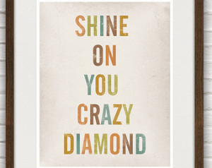 quote typography poste r, song lyrics, typographic print, pink floyd ...