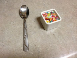 wife asked for a small bowl of cereal. Done!