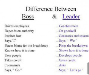 ... Funny Pictures // Tags: Difference between boss and leader // March