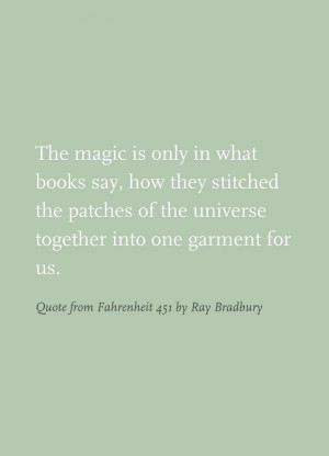 Fahrenheit 451 quotes best sayings deep magic