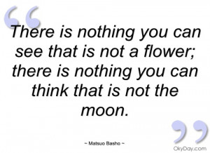 there is nothing you can see that is not a matsuo basho