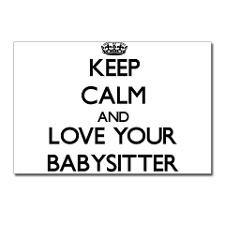 Keep Calm and Love your Babysitter Postcards (Pack for