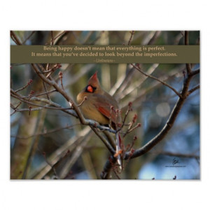 Female Cardinal with Inspirational Quote 11