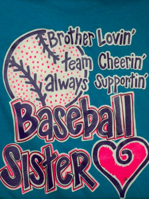 Baseball sister....i want three if these for the girls to wear