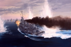 War Time Heroism. Tin Can USS Johnston vs The Greatest Battleship of ...