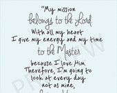 Missionary Quote LDS Mormon Ballard Mission Belongs to Lord God Downlo ...