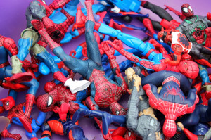 This picture really disturbed me. So many unloved Spiderman action ...