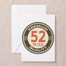 52nd Birthday Vintage Greeting Card for