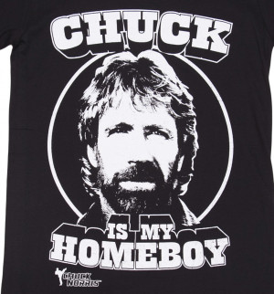 ... about Official Men's Black Chuck Is My Homeboy Chuck Norris T-Shirt