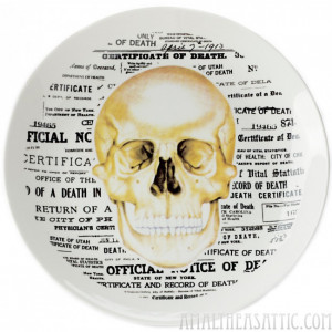 Skull Anatomy Porcelain Plate
