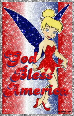 Tinkerbell God Bless America Tink Patriotic July Picture Code