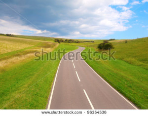 ... . An endless road taking you to the bright future. - stock photo