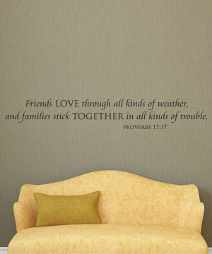 Families Stick Together' Wall Quote