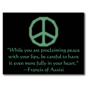 St. Francis of Assisi Peace Quote Post Cards